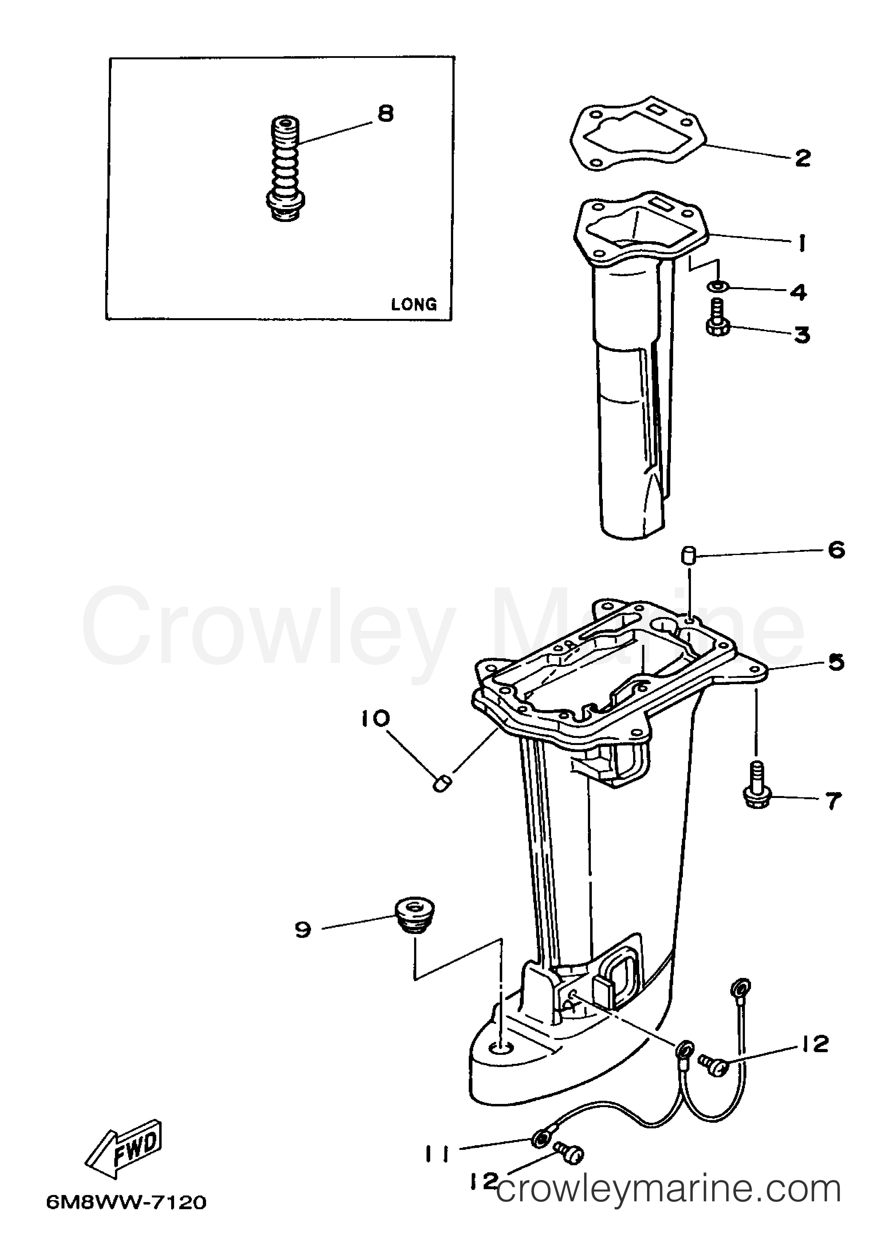 Yamaha Motors 6MLHX - UPPER CASING