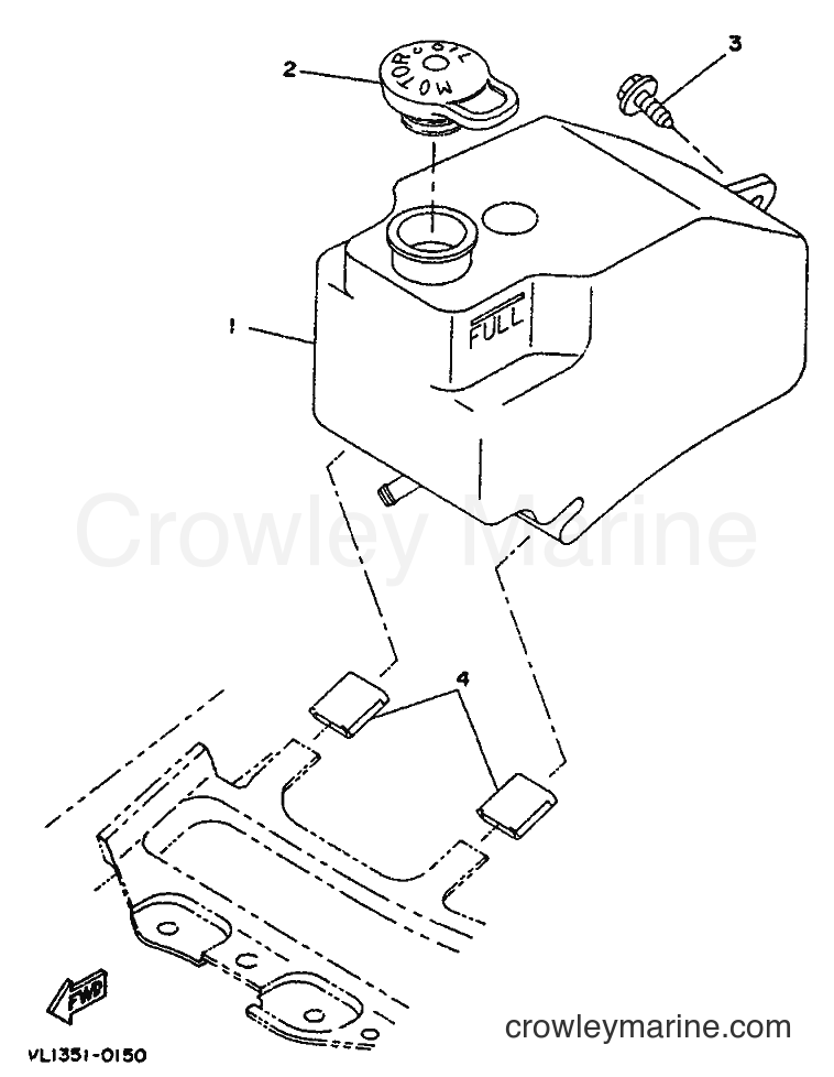 1995 Scooter CW50 - CW50 (3WV7) [999] - OIL TANK