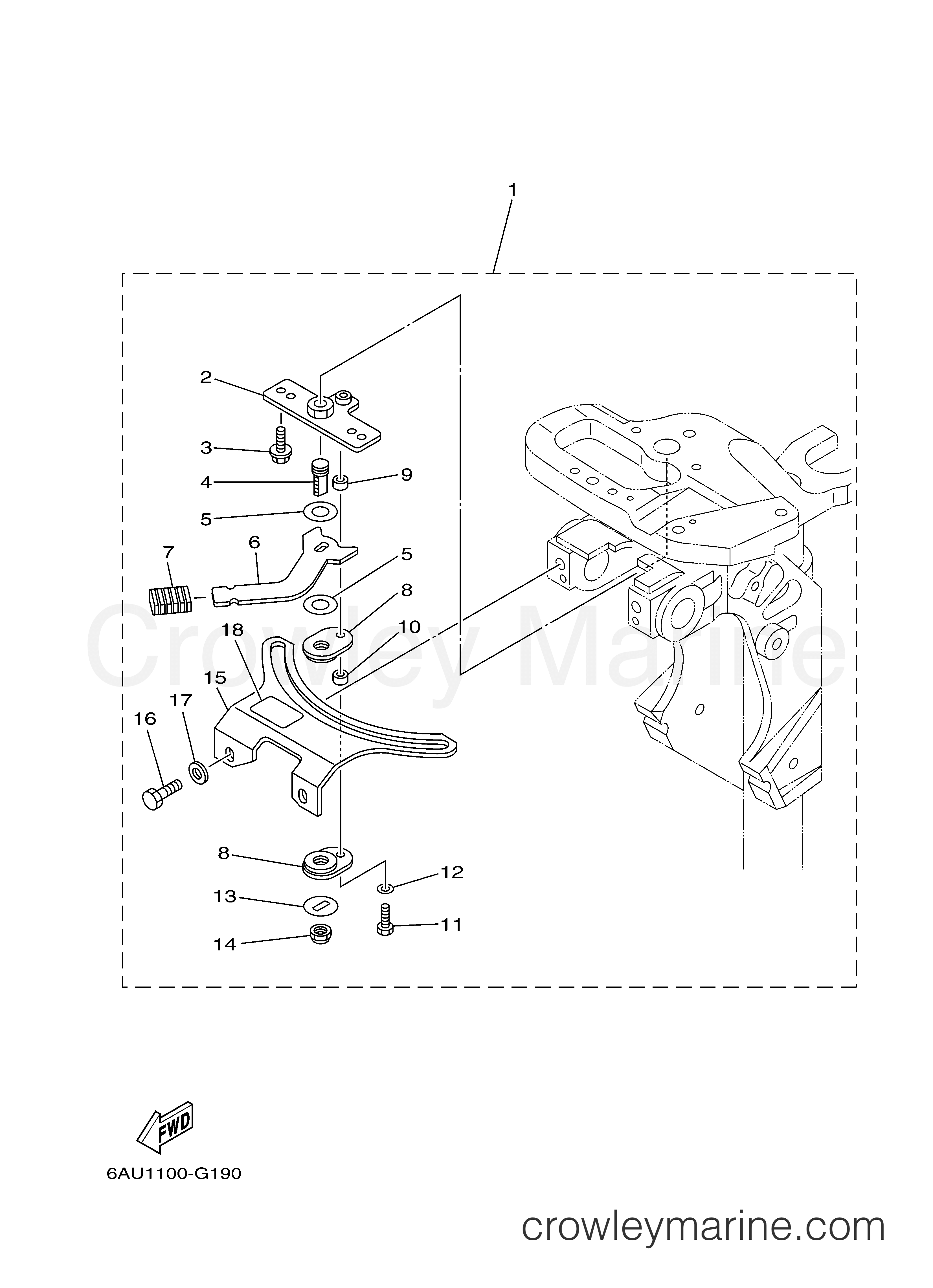 Yamaha Motors T9.9GEXH - STEERING FRICTION