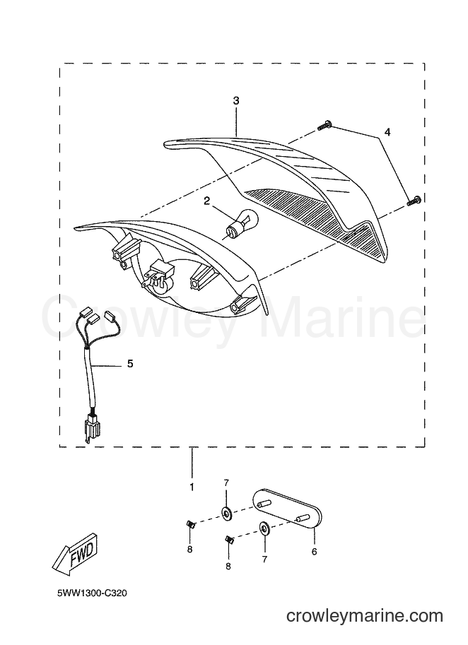 Yamaha Motors CW50LN (1WP1) [010] - TAILLIGHT