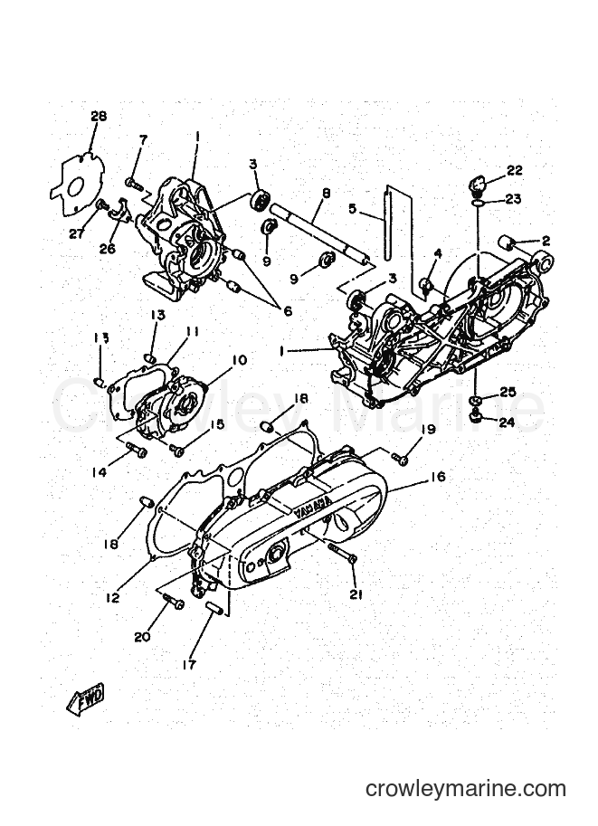 Yamaha Motors YA50R (4PC5) [010] - CRANKCASE