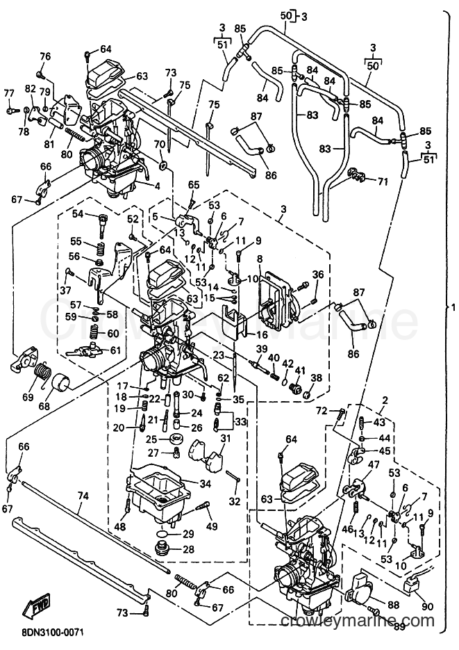 Yamaha Motors SRX700S (8DW3) [020] - CARBURETOR