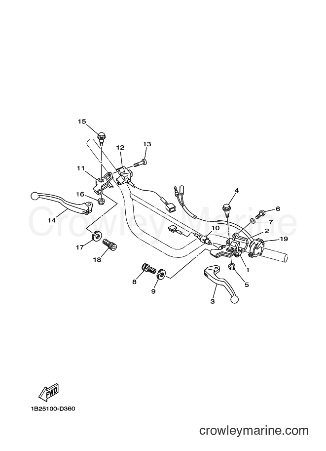 2005 Dirt Bike TT-R125E - TT-R125E (1B25) [140] - HANDLE SWITCH & LEVER