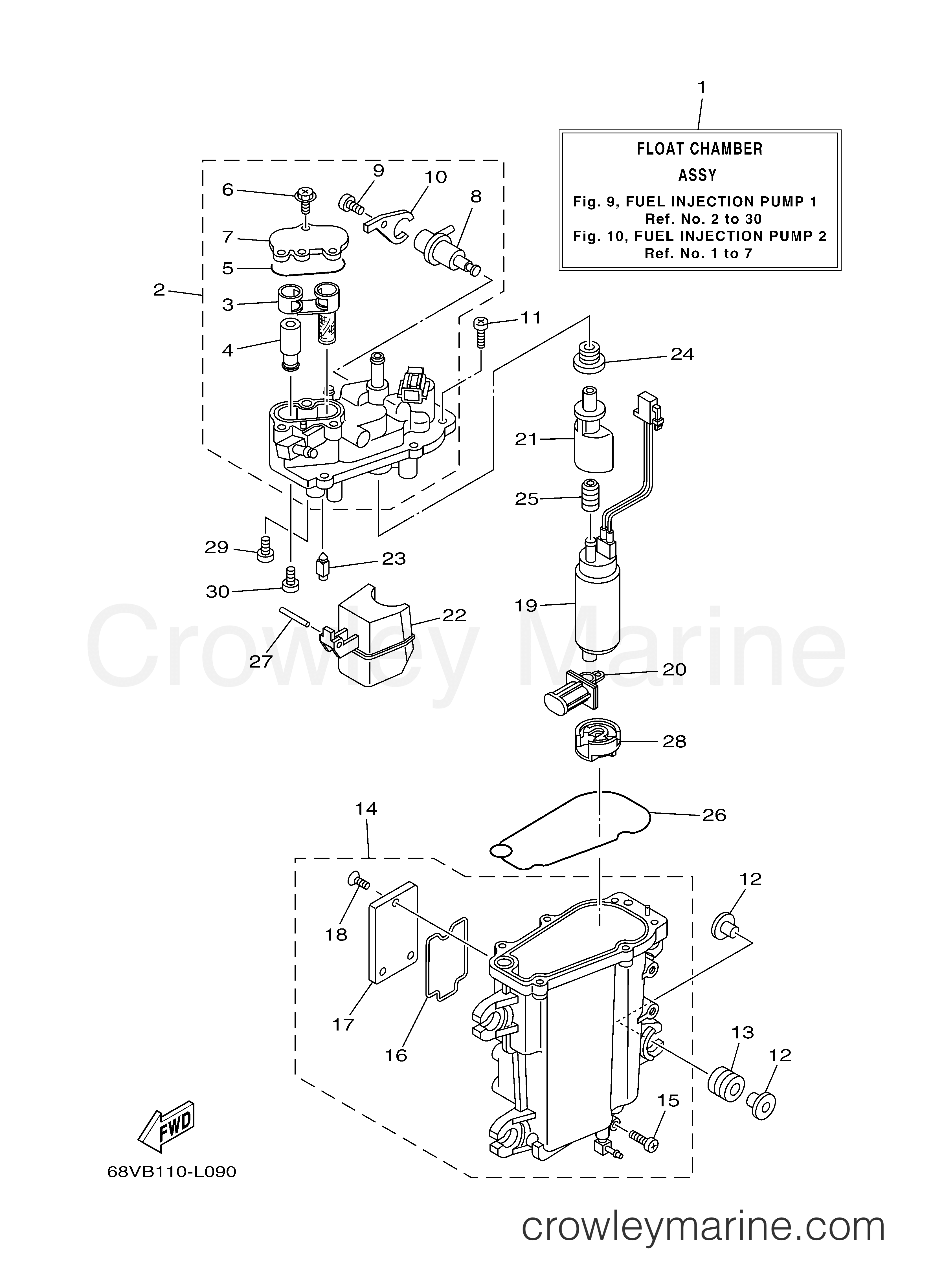 Yamaha Motors F115JA - FUEL INJECTION PUMP 1