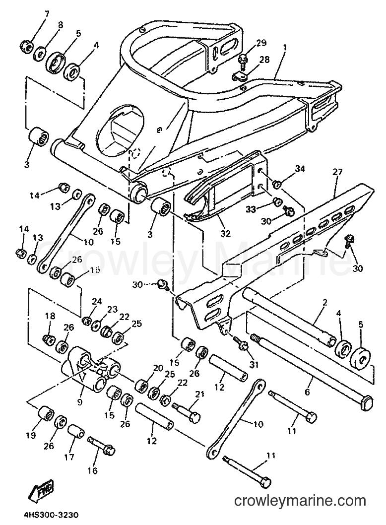 Yamaha Motors YZF750SP (4JA4) [010] - REAR ARM