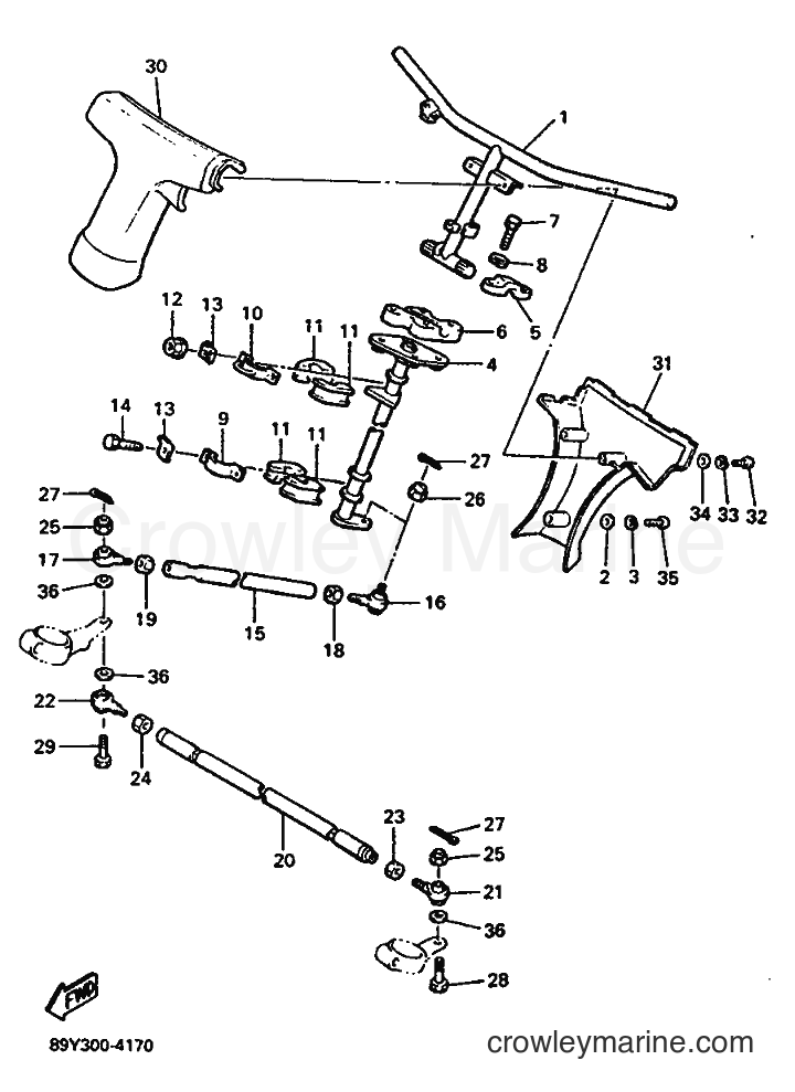 1995 Snowmobile ET410TR - ET410TR (89Y4) [010] - STEERING