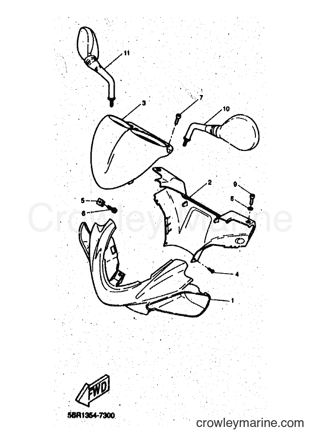 1998 Scooter YQ50 - YQ50 (5DR4) [010] - COWLING 1