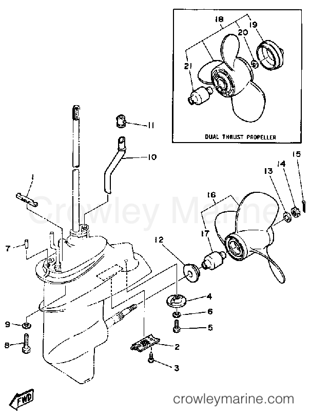 Yamaha Motors F9.9LG - LOWER DRIVE 2