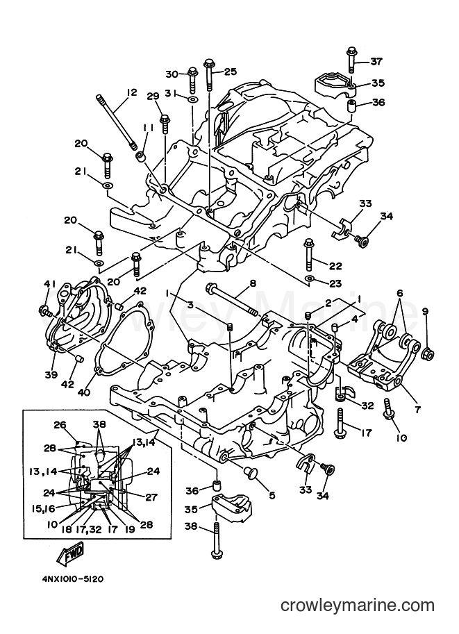 1996 Street Bike TRX850 - TRX850 (4UN1) [010] - CRANKCASE