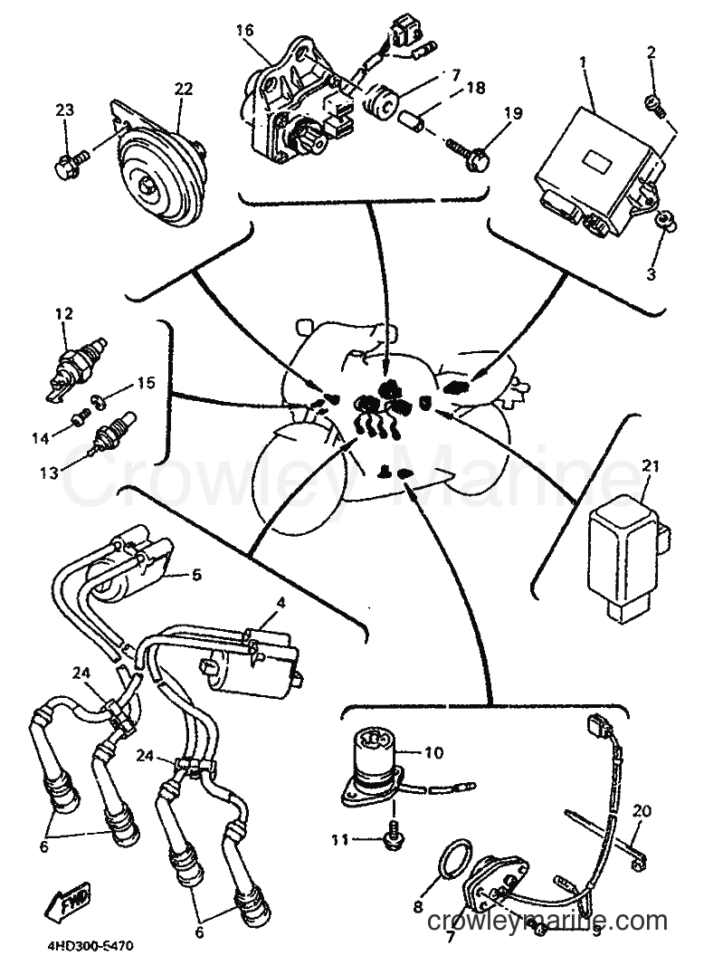 1996 Sport Bike YZF750SP - YZF750SP (4HT4) [010] - ELECTRICAL 1