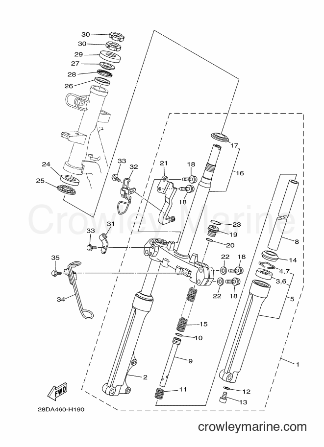 Yamaha Motors AL115C (28DA) [010] - STEERING