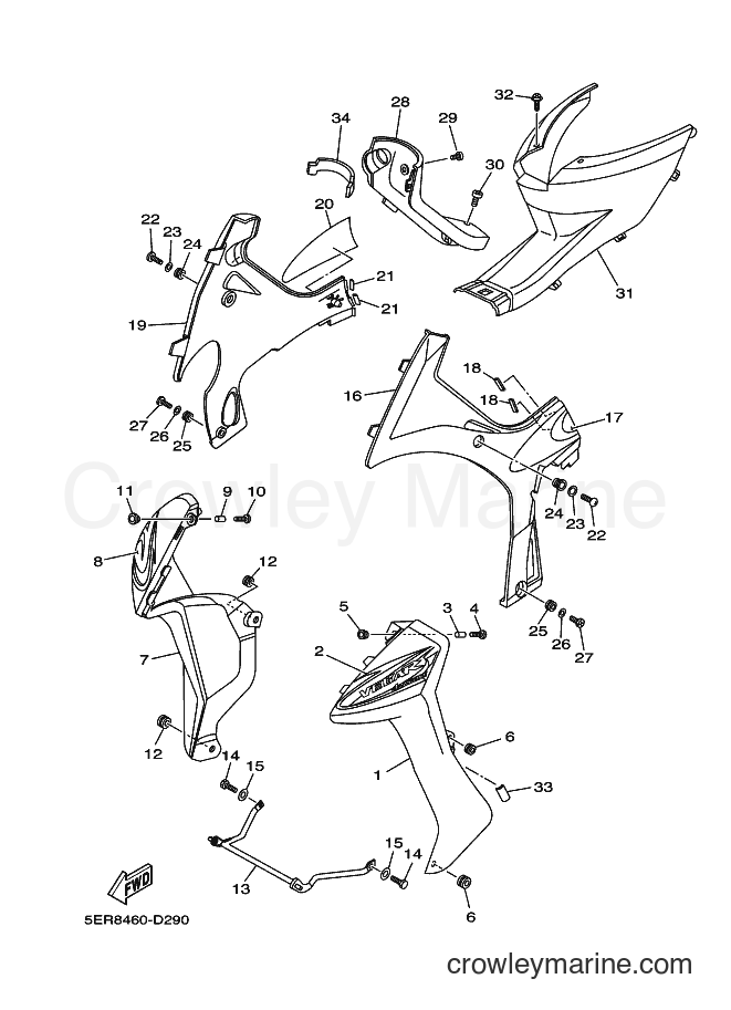 2005 Scooter T105E - T105E (5ER8) [010] - LEG SHIELD
