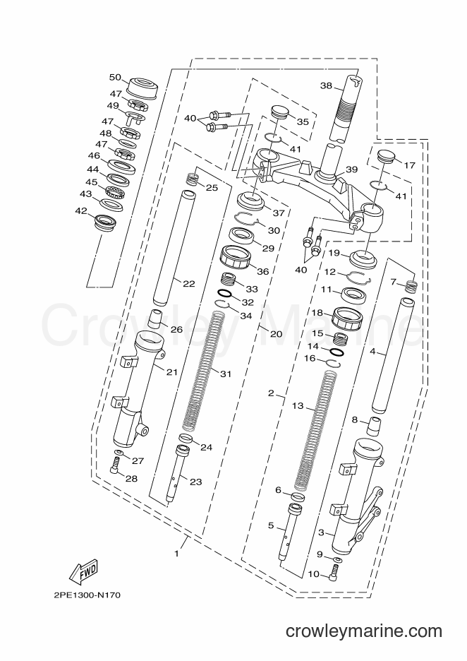 Yamaha Motors XC125R (2PE1) [010] - FRONT FORK
