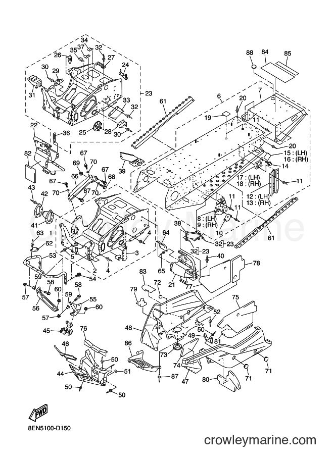 2005 Snowmobile SXV700 - SXV700 (8EN6) [010] - FRAME