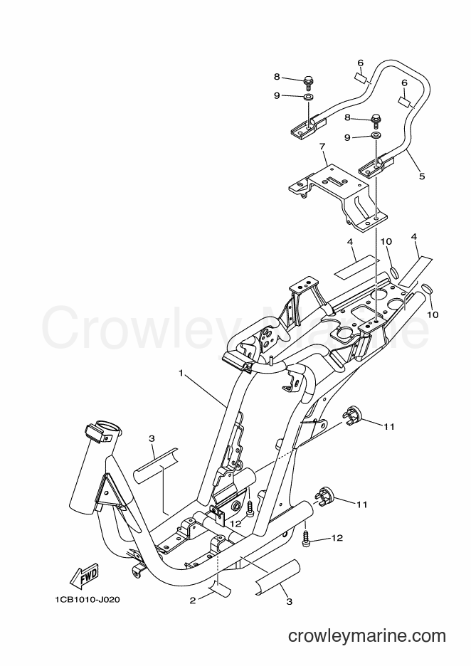 2010 Street Bike ED06 - ED06 (1CB1) [010] - FRAME