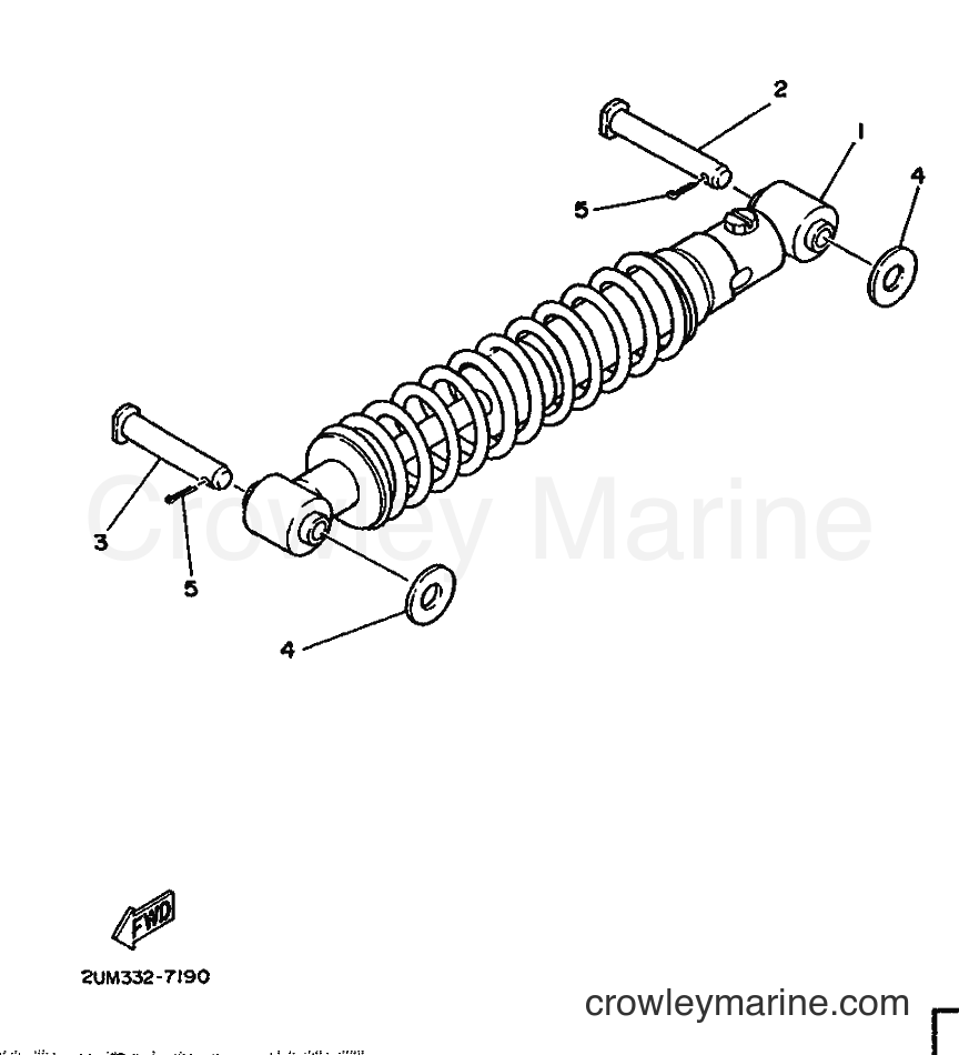 1987 Scooter DT50MX - DT50MX (2UN) [99A] - REAR SUSPENSION