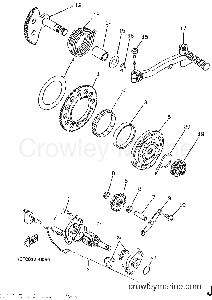 1995 Scooter CW50R - CW50R (4RD1) [999] - STARTER