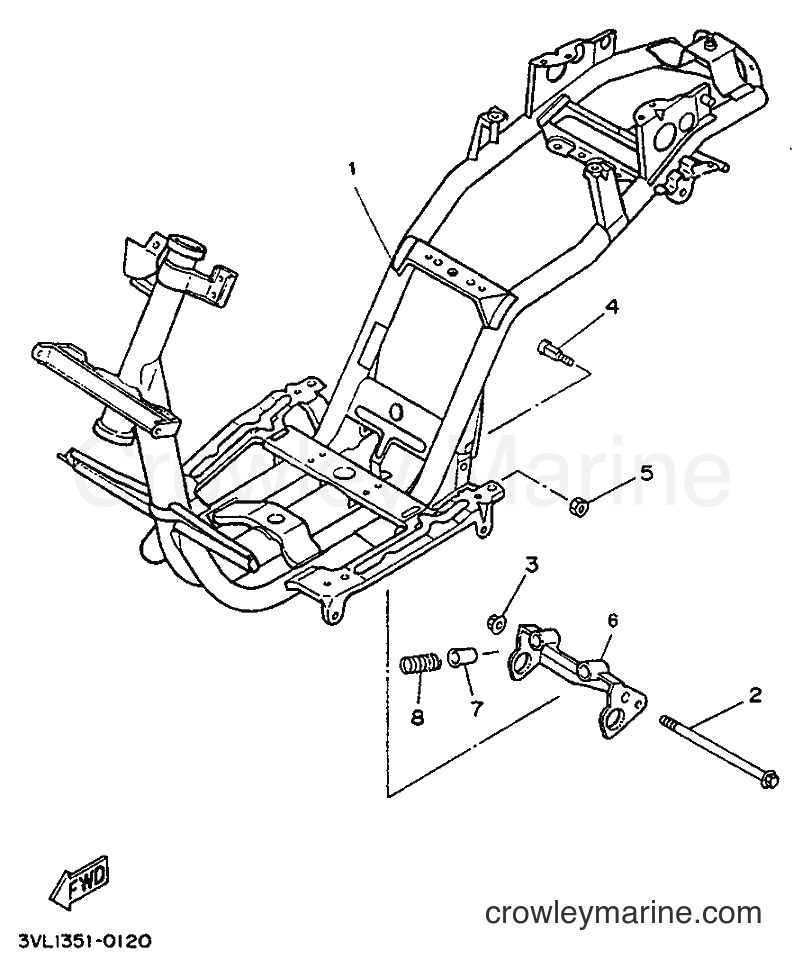 1992 Scooter CW50 - CW50 (4CA3) [999] - FRAME