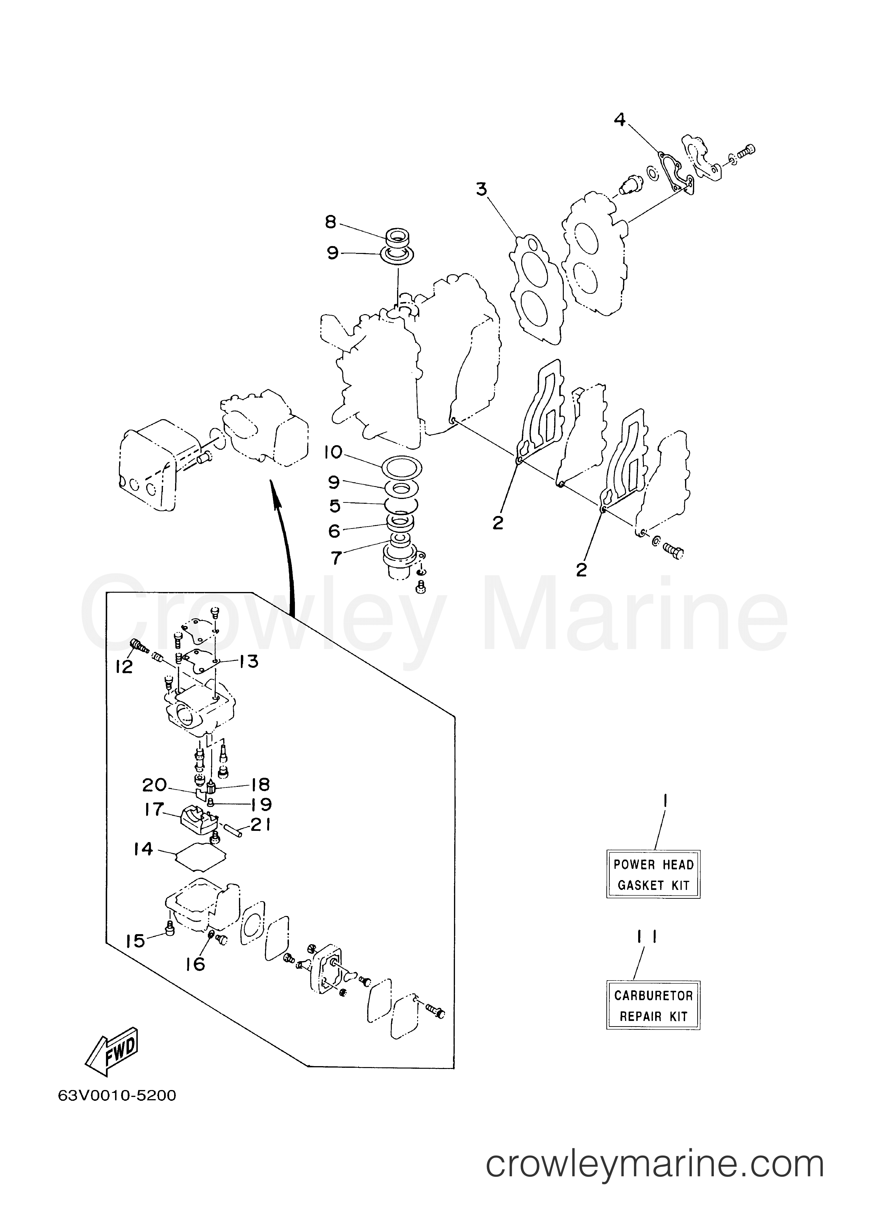 Yamaha Motors 9.9MSHY - REPAIR KIT 1