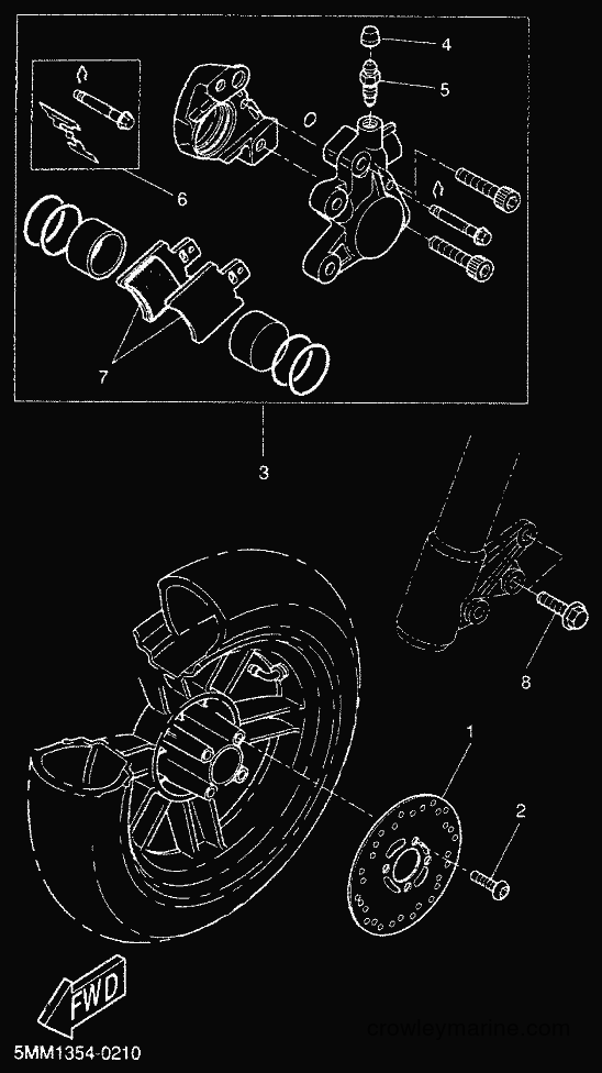 2000 Scooter CW50 - CW50 (5MN1) [020] - FRONT BRAKE CALIPER