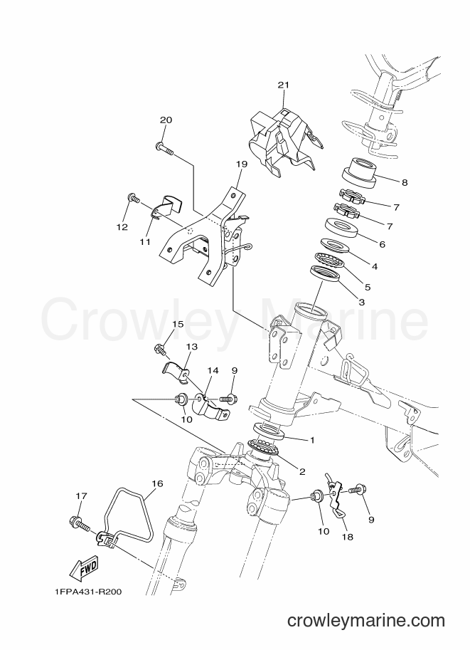 Yamaha Motors T115FLS (1FPH) [010] - STEERING
