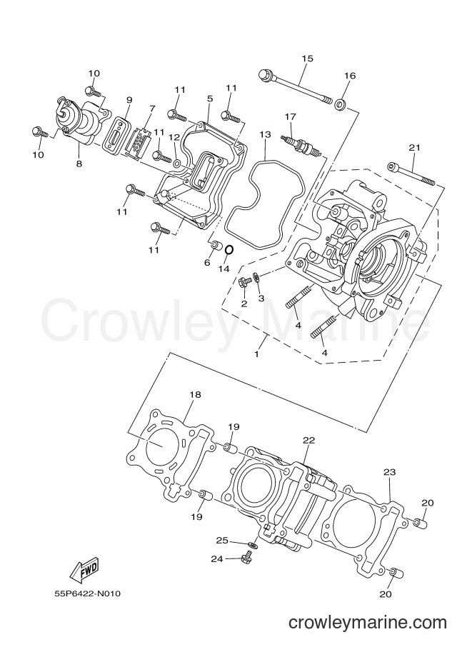 2014 Scooter T135SEC - T135SEC (1S9D) [010] - CYLINDER HEAD