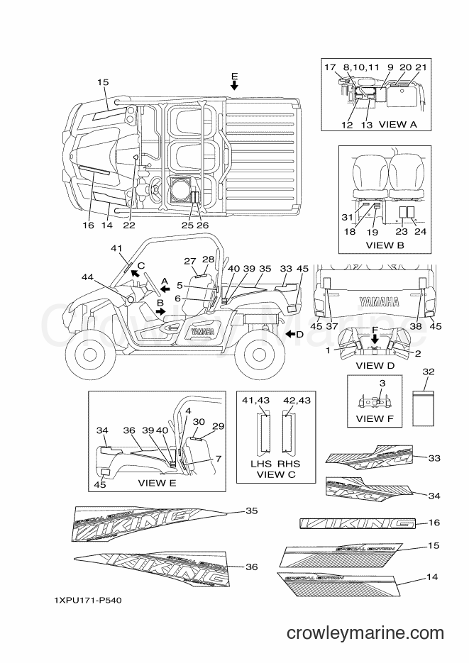 2015 ATV YXM700ES - YXM700ES (1XPU) [010] - EMBLEM & LABEL 1
