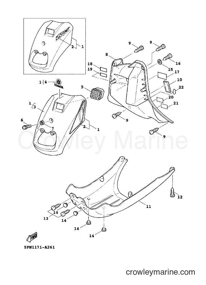 Yamaha Motors YW50 (5PN1) [010] - LEG SHIELD