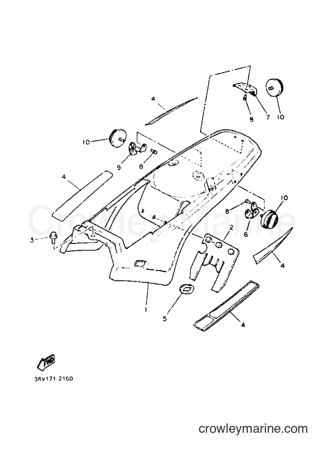 1992 Dirt Bike PW80 - PW80 (3RV5) [010] - SIDE COVER