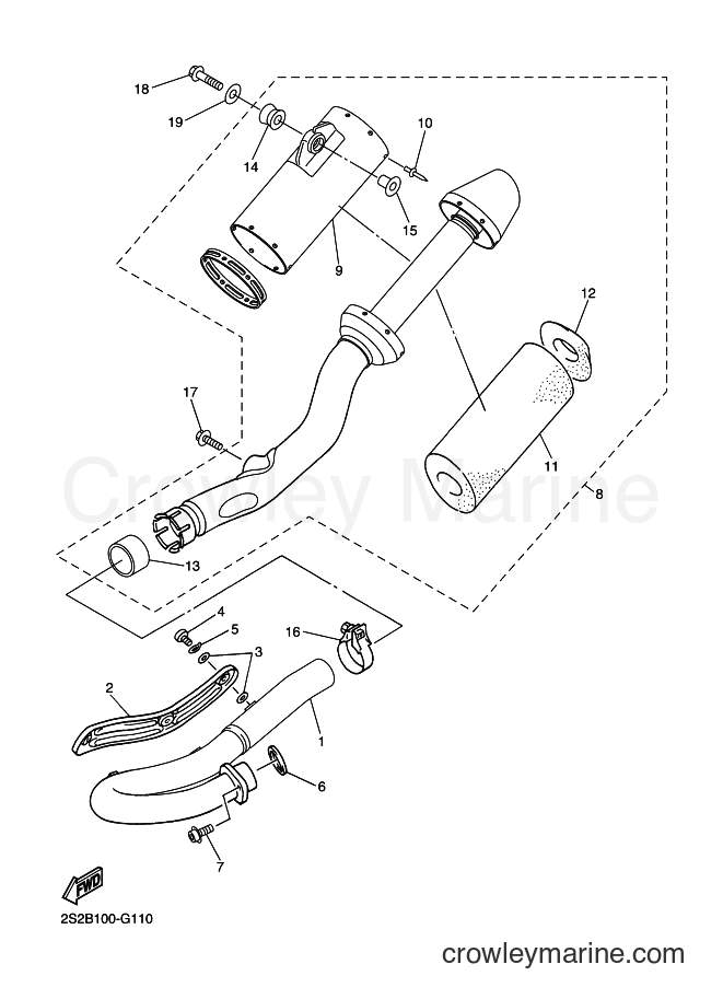 2008 Dirt Bike YZ450F - YZ450F (2S2B) [020] - EXHAUST