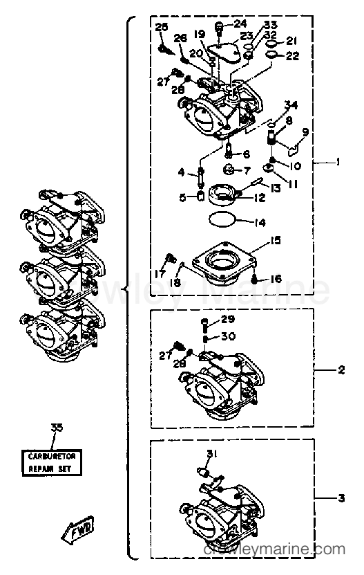 Yamaha Motors 40SK - CARBURETOR