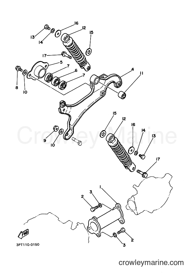 2000 Dirt Bike PW50 - PW50 (3PTX) [080] - REAR ARM & SUSPENSION