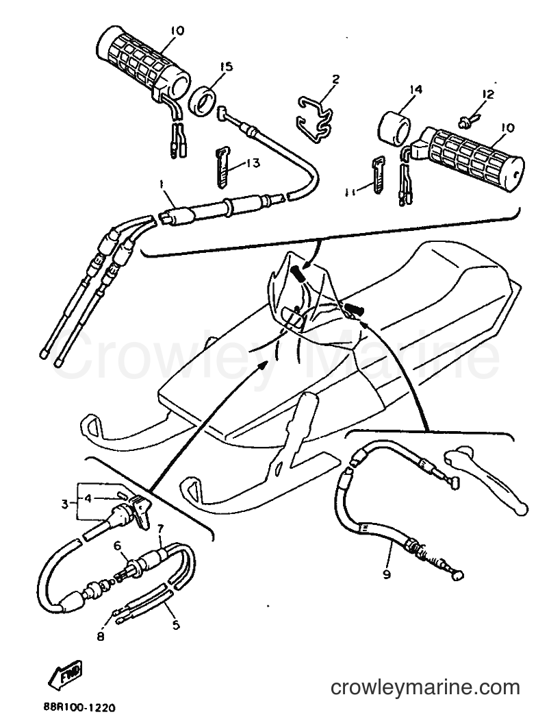 Yamaha Motors EX570 (88R1) [999] - CONTROL CABLE
