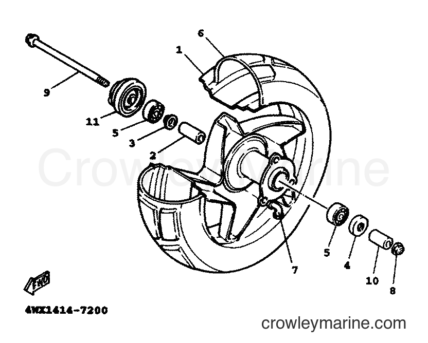 1999 Scooter YW100T - YW100T (5JY1) [010] - FRONT WHEEL