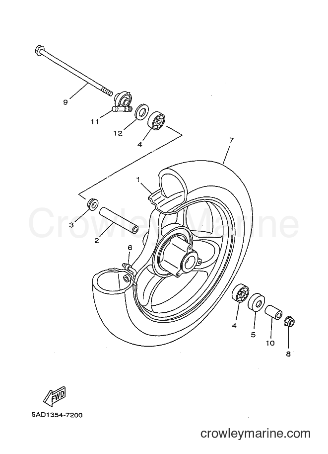 Yamaha Motors YN50 (5BX2) [010] - FRONT WHEEL