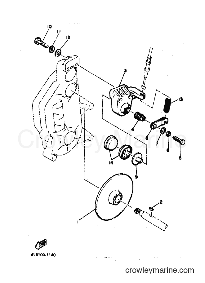 1988 Snowmobile SR540 - SR540 (84L0) [010] - BRAKE