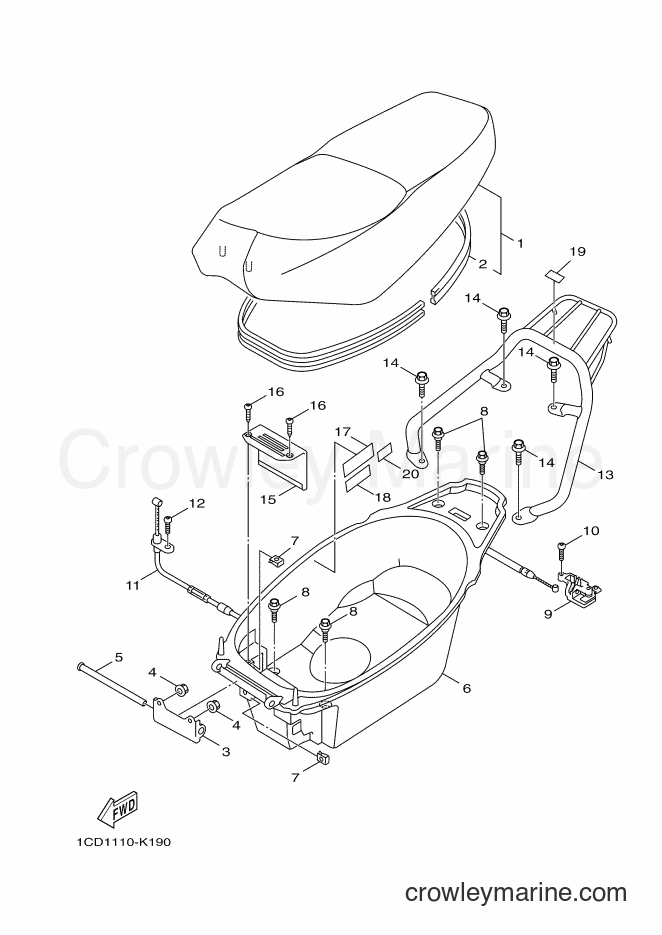 Yamaha Motors YW50F (1CD2) [010] - SEAT