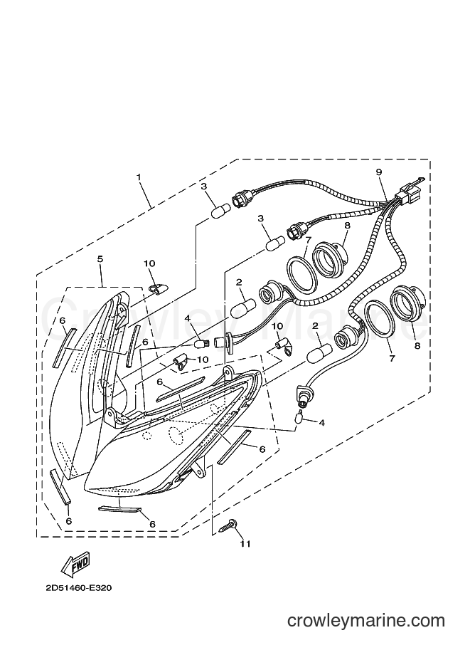 Yamaha Motors AT115C (2D51) [010] - HEADLIGHT