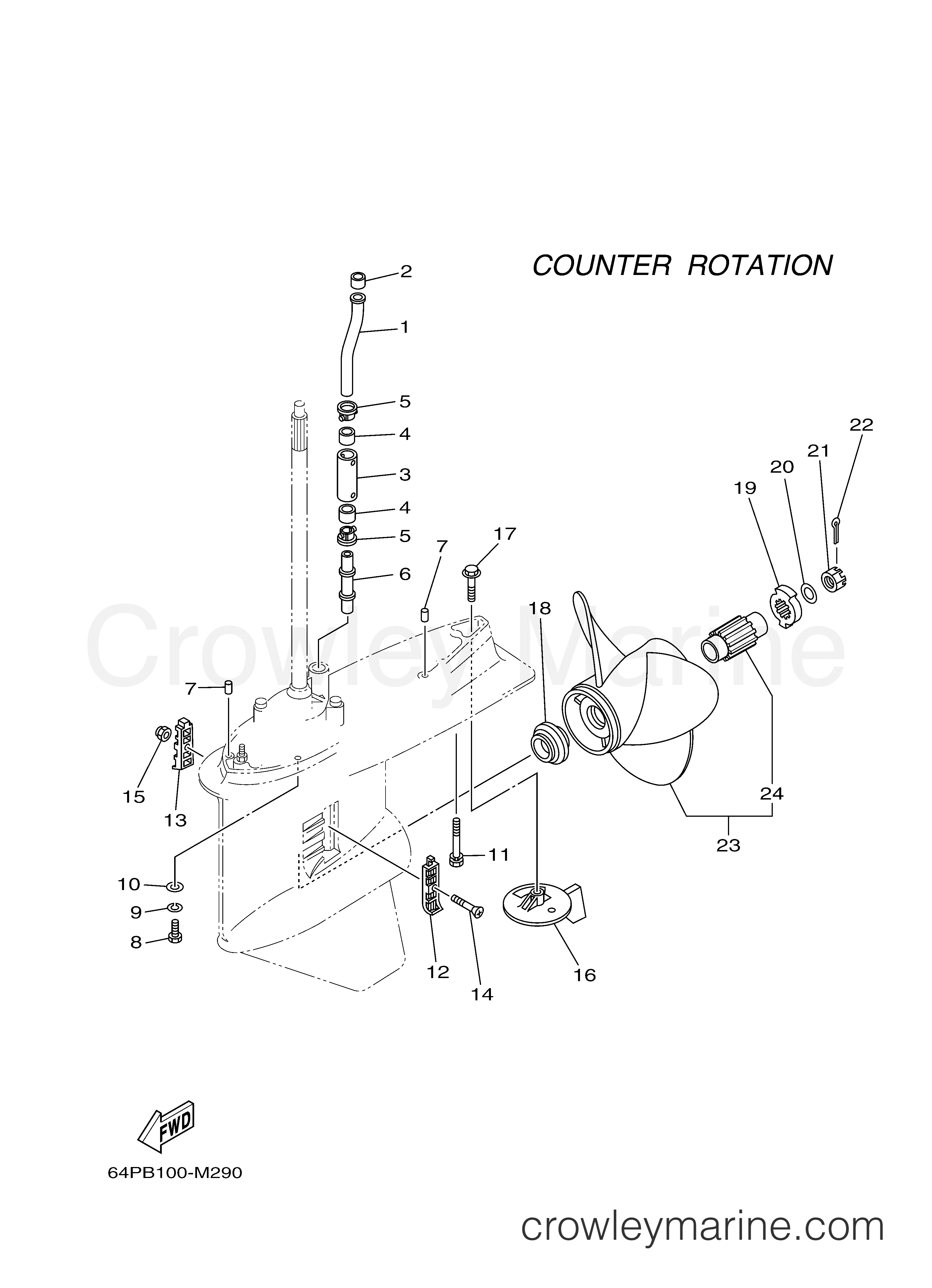 Yamaha Motors LF150XA - LOWER CASING DRIVE 4