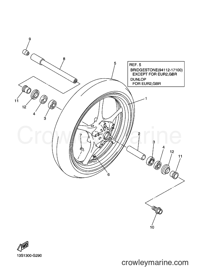 2008 Sport Bike YZF-R6 - YZF-R6 (13S1) [060] - FRONT WHEEL