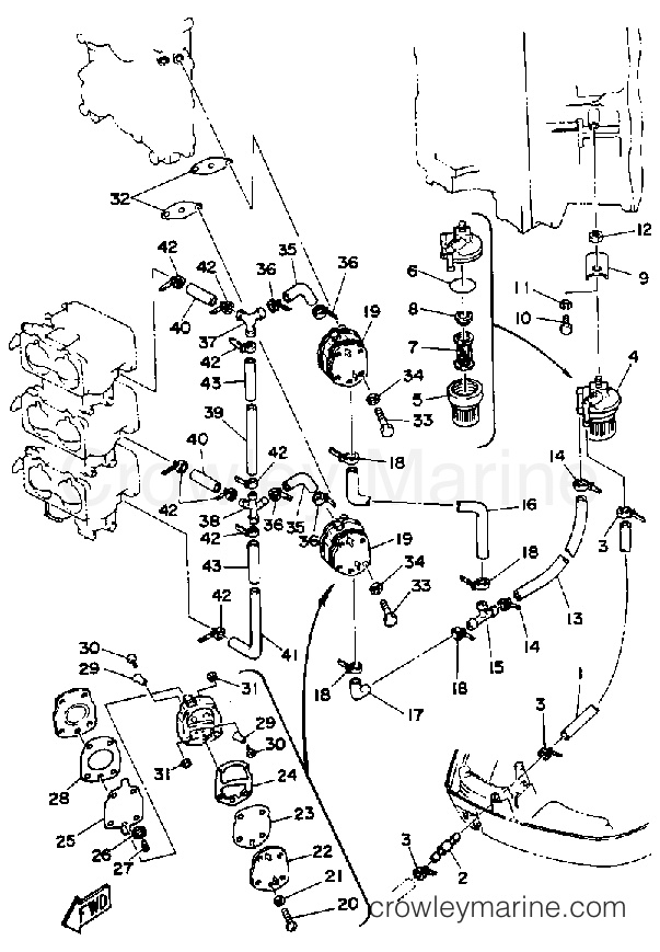 Yamaha Motors 150ETXD - FUEL SYSTEM 1