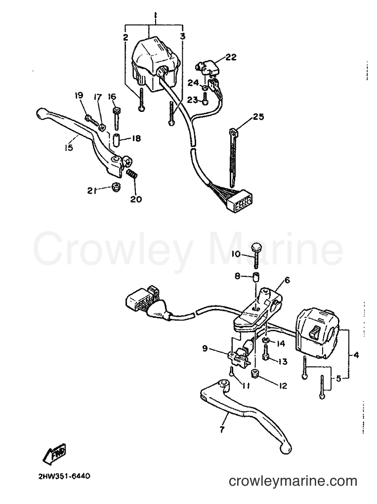 Yamaha Motors FZ600 (3BX) [999] - HANDLE SWITCH & LEVER