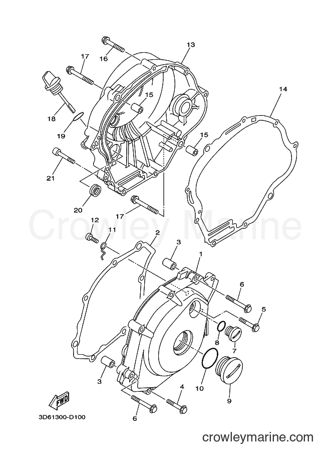 2007 Dirt Bike XT125X - XT125X (13D2) [010] - CRANKCASE COVER 1
