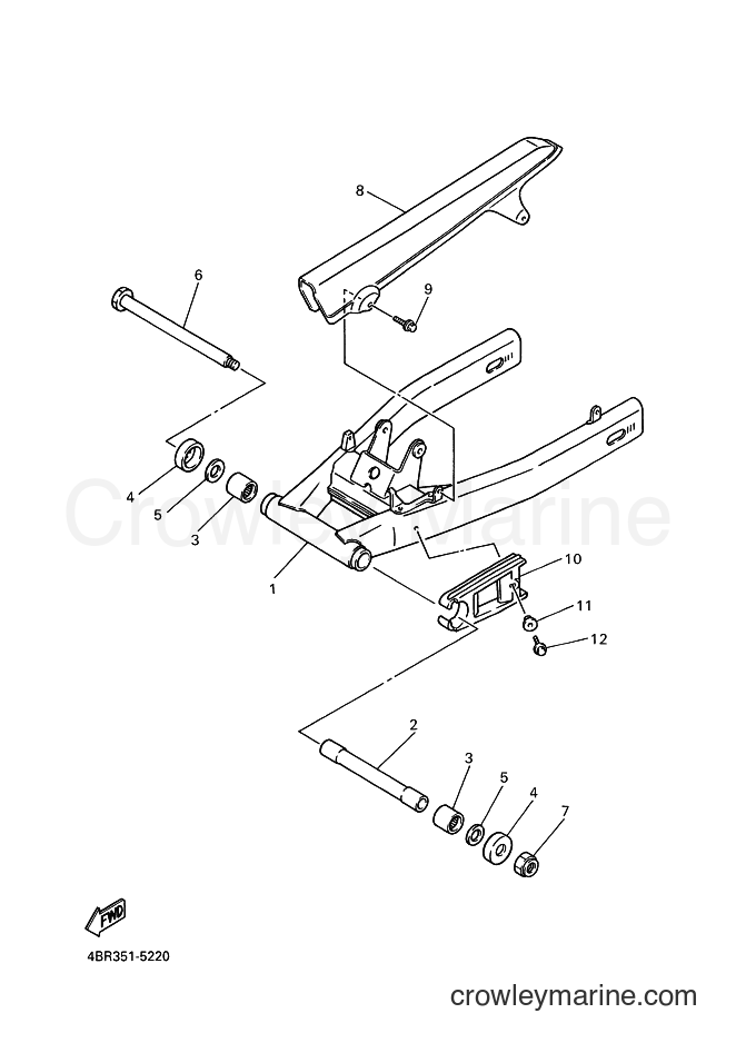 Yamaha Motors XJ600S (4DGA) [010] - REAR ARM