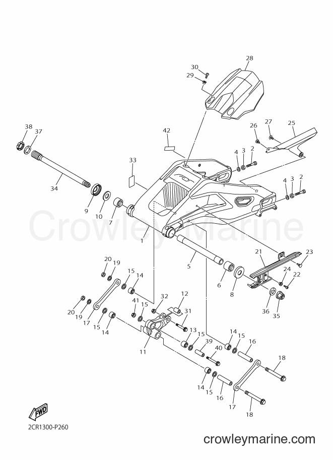 2016 Sport Bike YZF-R1 - YZF-R1 (2CRD) [010] - REAR ARM