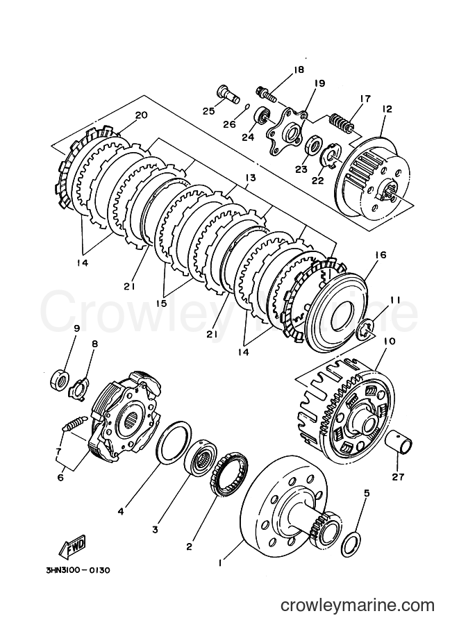 1993 ATV YFM350FW - YFM350FW (3HNE) [010] - CLUTCH