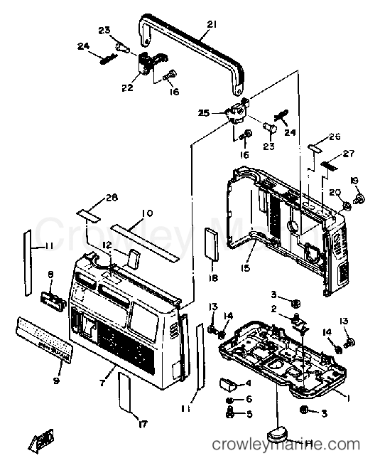 Yamaha Motors EF600 - FRONT COVER REAR COVER