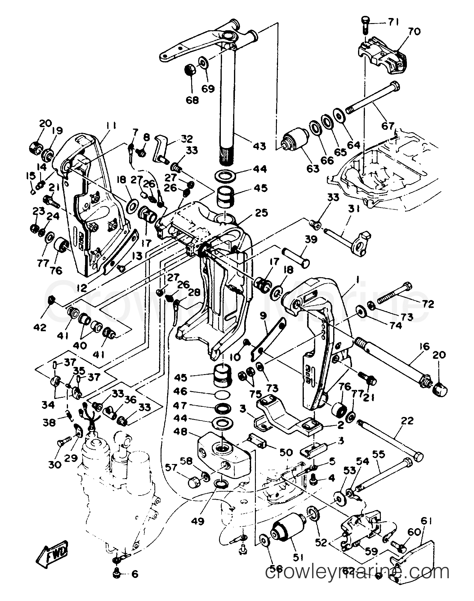 Yamaha Motors L250TXRR - BRACKET 1