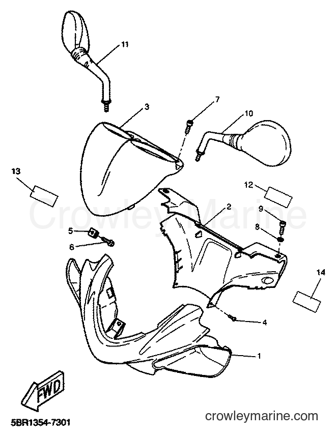2001 Scooter YQ50 - YQ50 (5KH9) [010] - COWLING 1