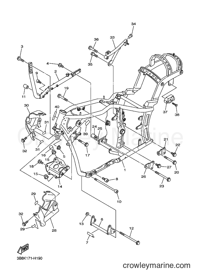 Yamaha Motors XVS1100 (3B8K) [010] - FRAME